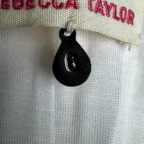 Rebecca Taylor white peplum lightweight jacket size 6 Elegant feminine - Picture 7 of 10